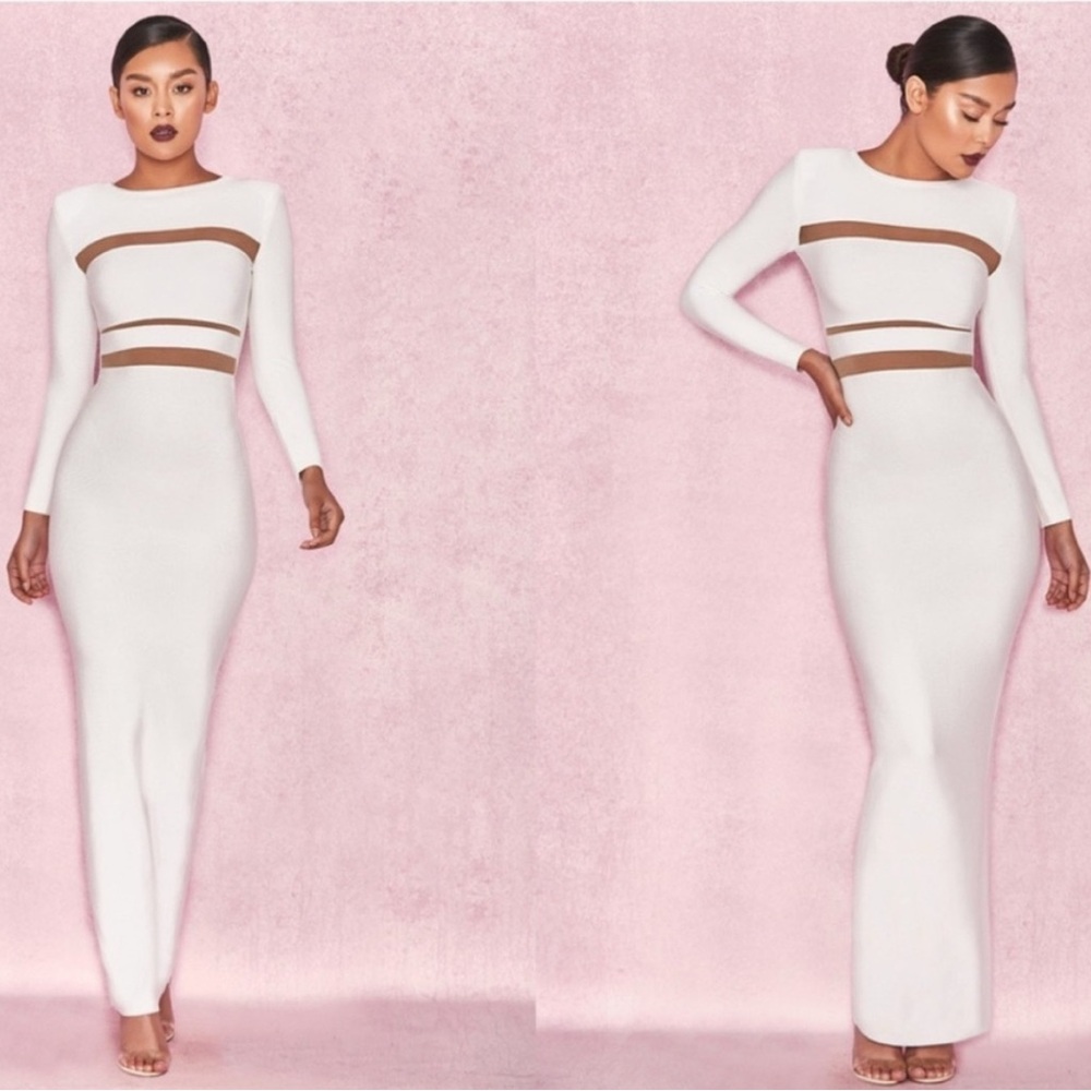 House of CB White Maxi Bandage dress